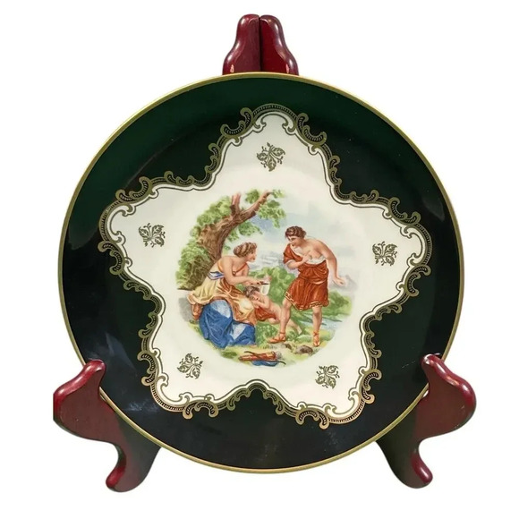 Vintage Antique Eschenbach Balvaria Elfenbein Made in Germany 8'' Plate Gold Rim - Picture 1 of 10